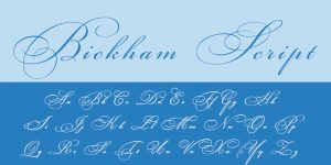 fuente de letra Bickham Script