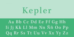 fuente tipográfica kepler